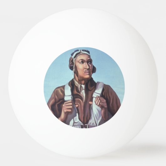 Zwarte vliegeniers: Amerikaanse WO2 militaire geve Pingpongbal (Voorkant)