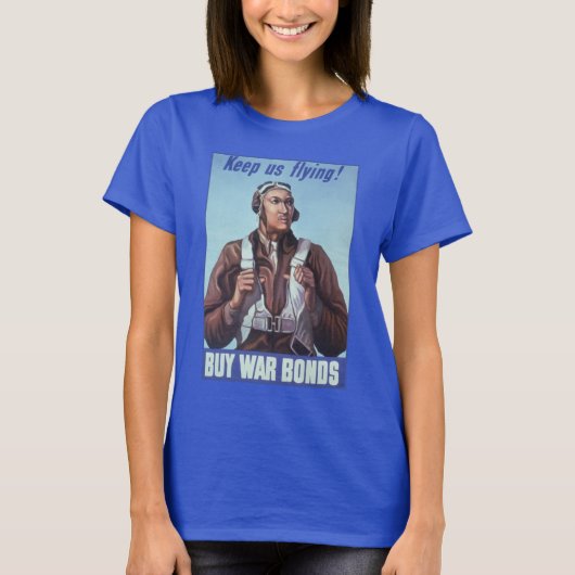 Zwarte vliegeniers: Amerikaanse WO2 militaire geve T-shirt (Voorkant)