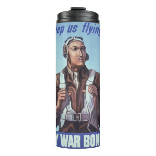 Zwarte vliegeniers: Amerikaanse WO2 militaire geve Thermosbeker