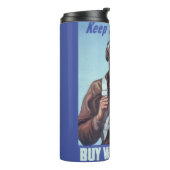 Zwarte vliegeniers: Amerikaanse WO2 militaire geve Thermosbeker (Gedraaid links)