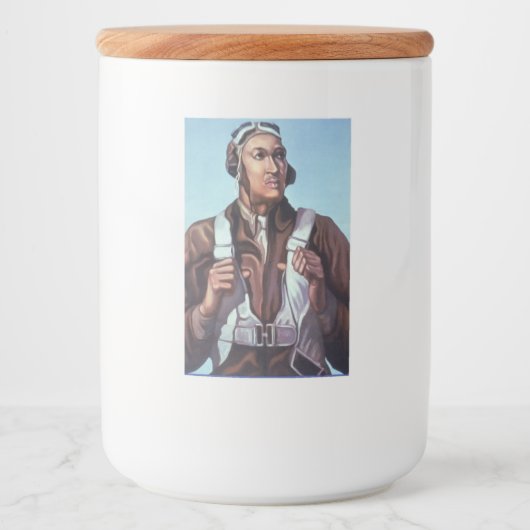 Zwarte vliegeniers: Amerikaanse WO2 militaire geve Voedselcontainer Etiket (Voorkant)