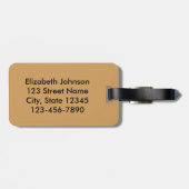 Zwarte vliegers bagagelabel (Achterkant horizontaal)