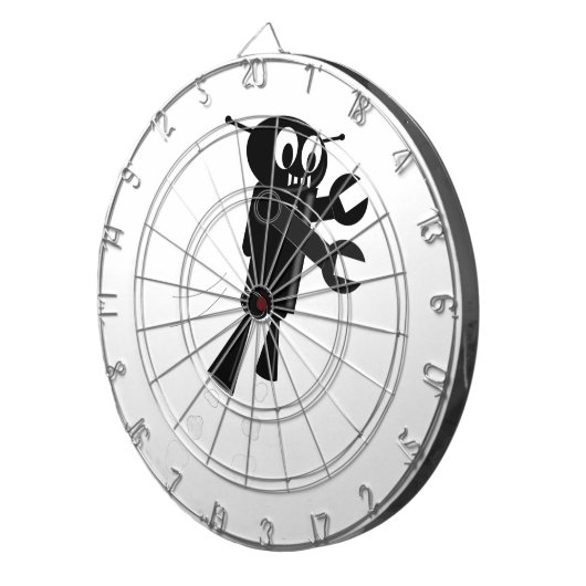 Zwarte vliegrobot dartbord (Voorkant Rechts)