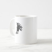 Zwarte vliegrobot koffiemok (Voorkant links)