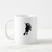 Zwarte vliegrobot koffiemok (Links)