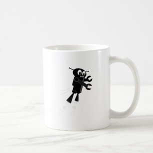 Zwarte vliegrobot koffiemok