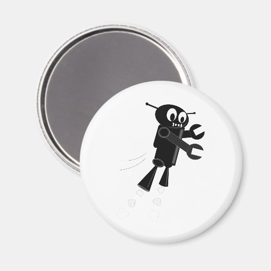 Zwarte vliegrobot magneet (Voorkant / Achterkant)