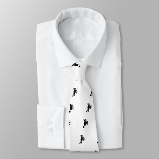 Zwarte vliegrobot stropdas (Gebonden)