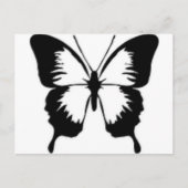 Zwarte vlinder briefkaart (Voorkant)