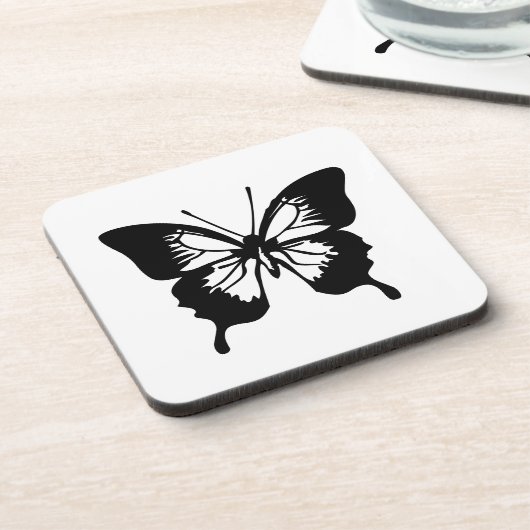 Zwarte vlinder drankjes onderzetter (Linkerzijde)