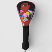 Zwarte vlinder golfheadcover (Voorkant)