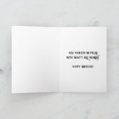 Zwarte vlinder gotische verjaardag kaart (Binnen)