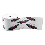 Zwarte vlinder grosgrain lint (Spoel)