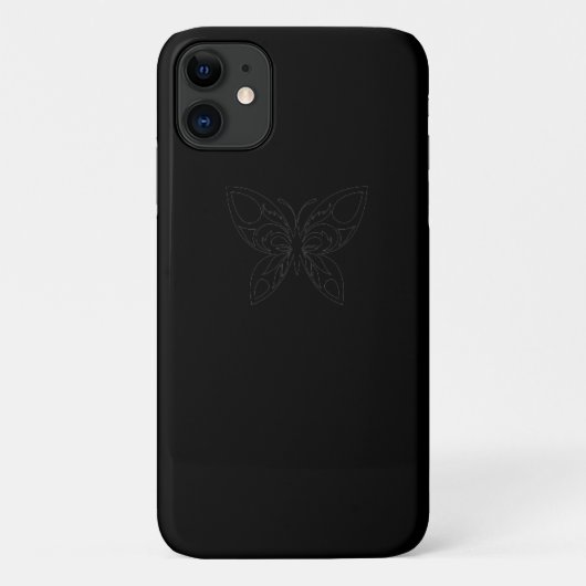 zwarte vlinder iPhone / iPad hoesje (Achterkant)