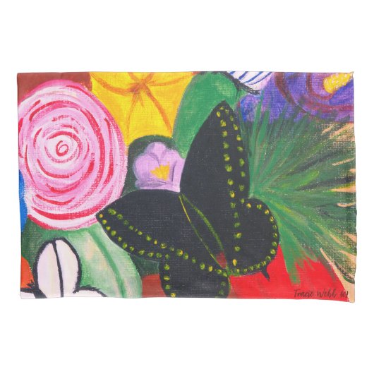 Zwarte vlinder - Kussensloop (Voorkant)