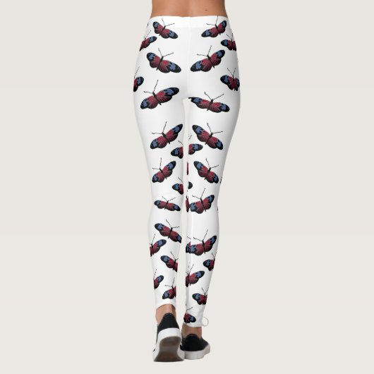 Zwarte vlinder leggings (Achterkant)