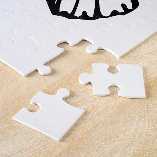 Zwarte vlinder legpuzzel (Zijkant)