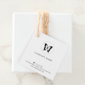 Zwarte vlinder Logo Bedankjes Labels (In situ)