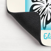 Zwarte vlinder met blauwe rand, speciaal aangepast muismat (Hoek)