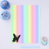 Zwarte vlinder op Pastell Rainbow Flyer (Enkel)