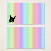 Zwarte vlinder op regenboog visitekaartje (Voorkant /achterkant)