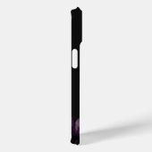 Zwarte vlinder Paarse bloembloem Case-Mate iPhone Case (Achterkant / Rechts)