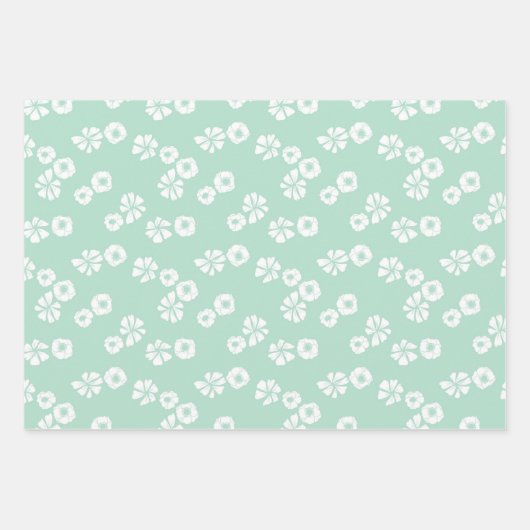 Zwarte Vlinder Pastel Bloemen Inpakpapier Vel (Voorkant 2)