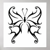 Zwarte vlinder poster (Voorkant)