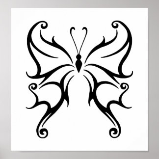 Zwarte vlinder poster
