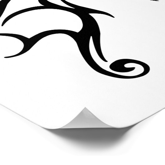 Zwarte vlinder poster (Hoek)