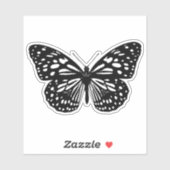 Zwarte vlinder sticker (Vel)