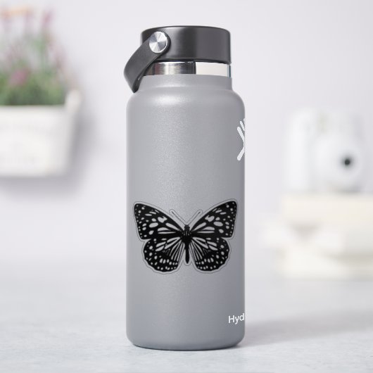 Zwarte vlinder sticker (HydroFlask)