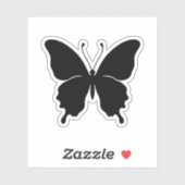 Zwarte vlinder stickers (Vel)
