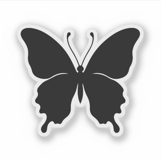 Zwarte vlinder stickers (Voorkant)