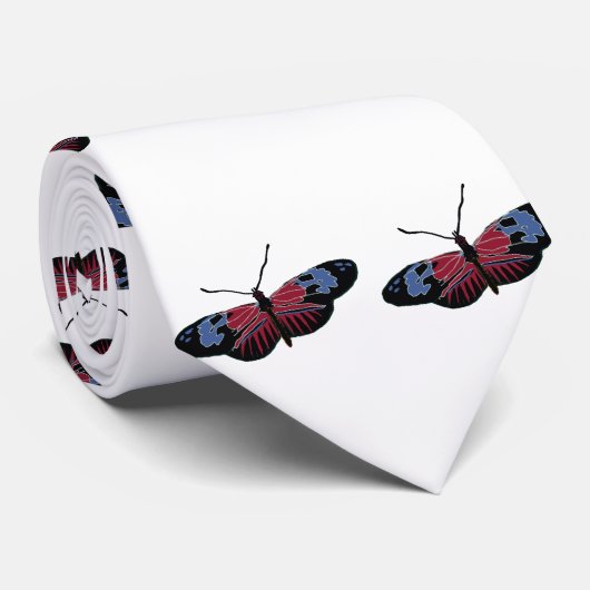 Zwarte vlinder stropdas (Opgerold)