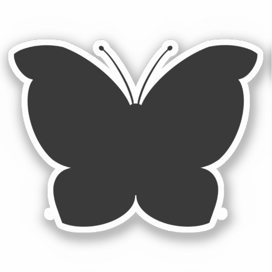 Zwarte vlinder uitgesneden vinyl Sticker (Voorkant)