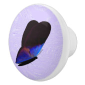 Zwarte Vlinder Violette Keramische Trek Knop (Rechts)