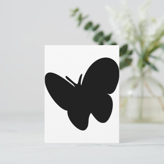 zwarte vlinder - vlinder briefkaart (Staand voorkant)