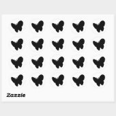 zwarte vlinder - vlinders ronde sticker (Vel)