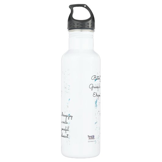 Zwarte vlinder waterfles  (Achterkant)