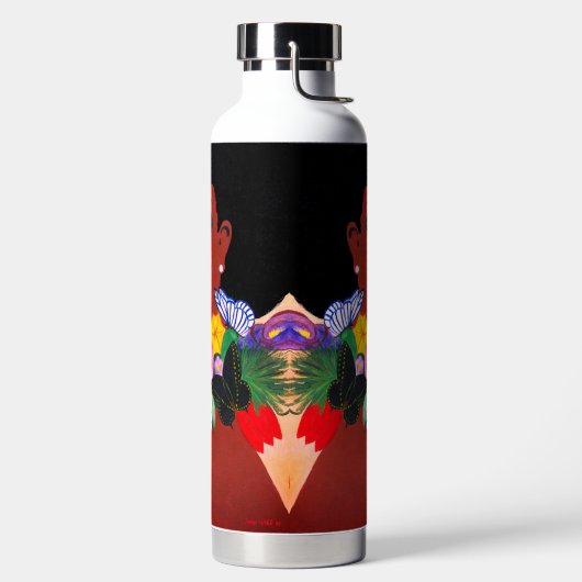 Zwarte vlinder - waterfles (Links)