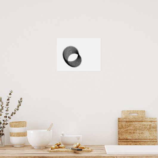 Zwarte Vlinder Wiskunde Bi-Perspectief Poster (Keuken)