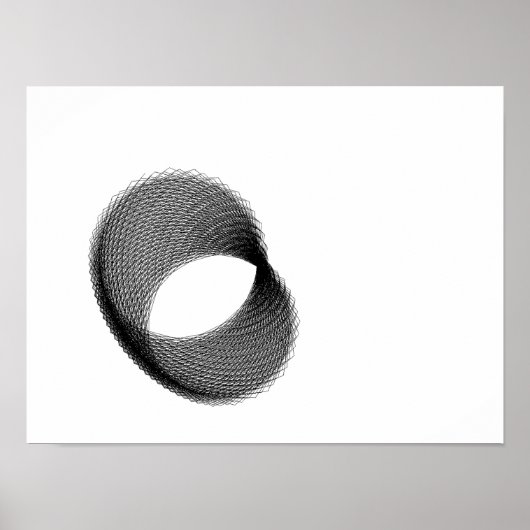 Zwarte Vlinder Wiskunde Bi-Perspectief Poster (Voorkant)