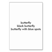 zwarte-vlinderleeskaarten voor volwassenen kaart (Achterkant)