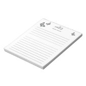 zwarte vlinders met  naam, gelinkt notitieblok (Linkerzijde)