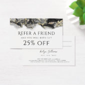 zwarte vloeibare marmer verwijzingskaart visitekaartje (Bureau)