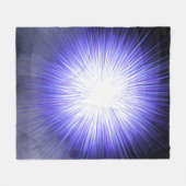 zwarte vloekzwarte rokervis met een uitbarsting va fleece deken (Voorkant (Horizontaal))