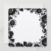 Zwarte  Vloerbruiloft sparen de Datum Kaart (Achterkant)