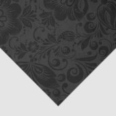 Zwarte vochtige vogel met donkergrijze achtergrond tissuepapier (Detail)