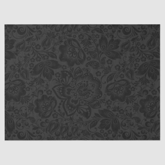 Zwarte vochtige vogel met donkergrijze achtergrond tissuepapier (Voorkant)